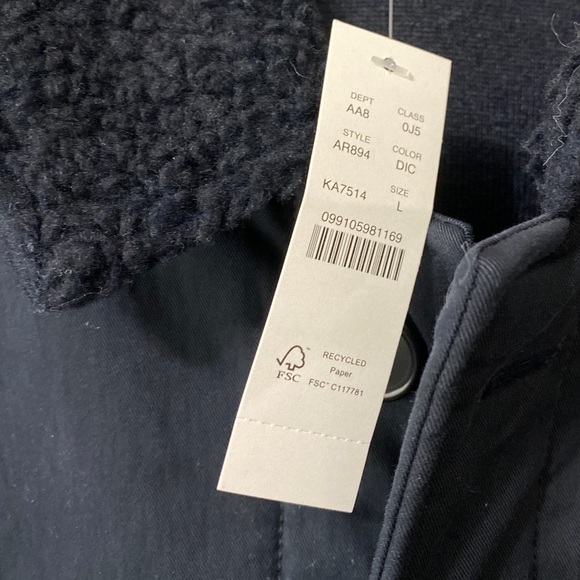 Wallace and Barnes JCrew Sherpa donkey jacket NWT Large - Picture 3 of 8